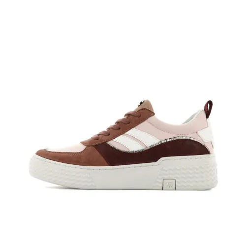 Palladium Skateboard Shoes Women's Low-Top Coffee/Pink/White