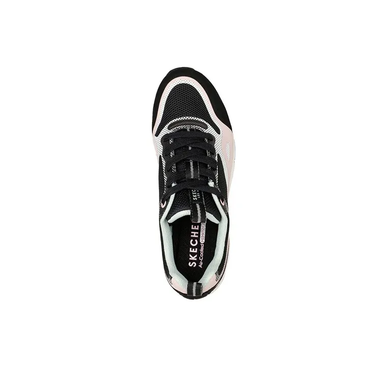 Skechers Uno 2 - Breathe And Step Cushioning Anti-Slip And Wear-Resistant Low-Top Casual Shoes Women's Black White-2