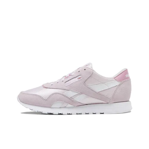 Reebok Classic Nylon Running Shoes Women's Low-Top Peach Pink