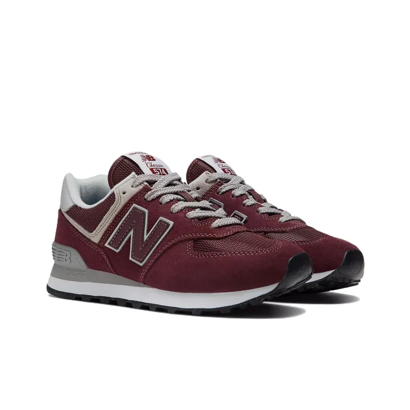 New Balance 574 Core Burgundy White Women's-2