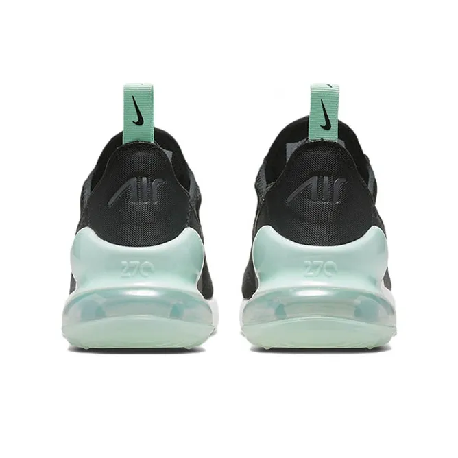 Nike Air Max 270 Cushioning Anti-Slip And Wear-Resistant Low-Top Casual Shoes GS Black Green-4