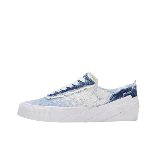 Champion Skateboard Shoes Men Low-Top Blue