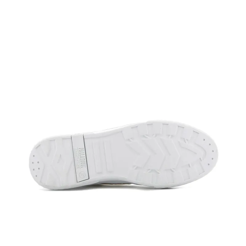 Palladium Skateboard Shoes Women's Low-Top White/Gold-4