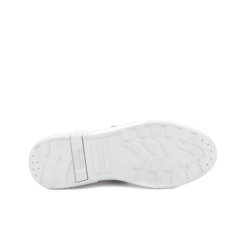 Palladium Skateboard Shoes Women's Low-Top White/Gold-4
