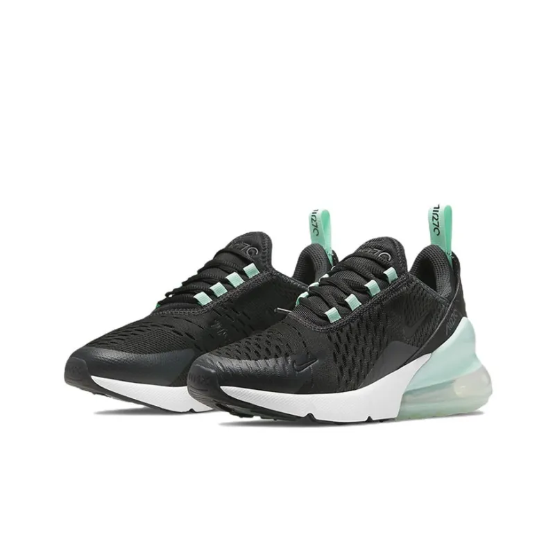 Nike Air Max 270 Cushioning Anti-Slip And Wear-Resistant Low-Top Casual Shoes GS Black Green-2