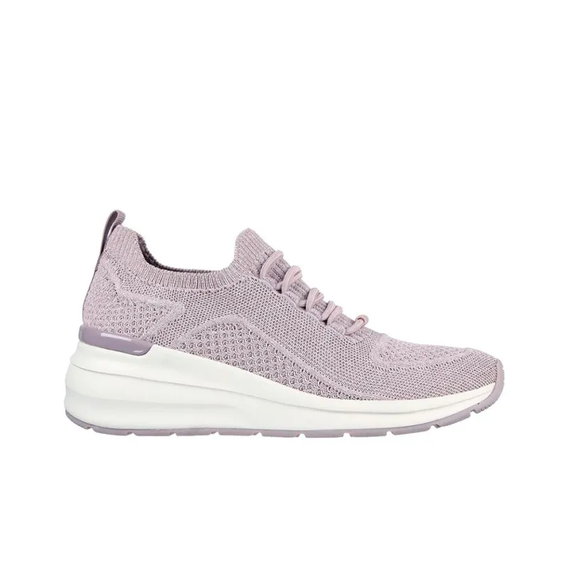 Skechers Billion Woven Walks Cushioning Anti-Slip Wear-Resistant Breathability Mid-Top Casual Shoes Women's Fuchsia-1