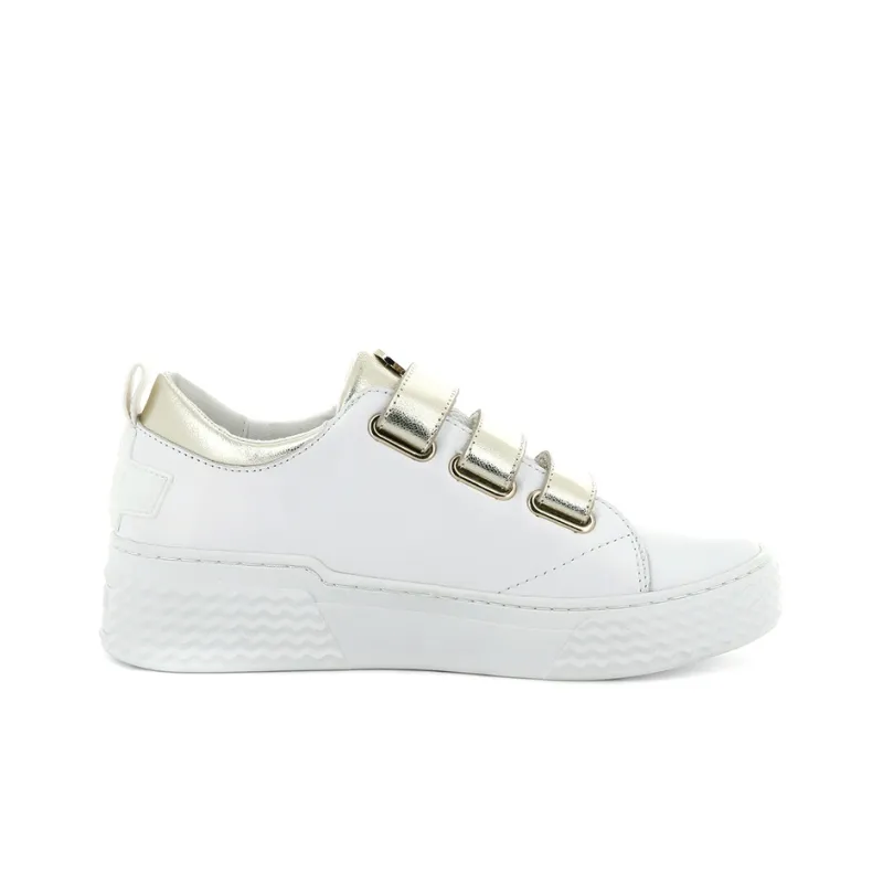 Palladium Skateboard Shoes Women's Low-Top White/Gold-1