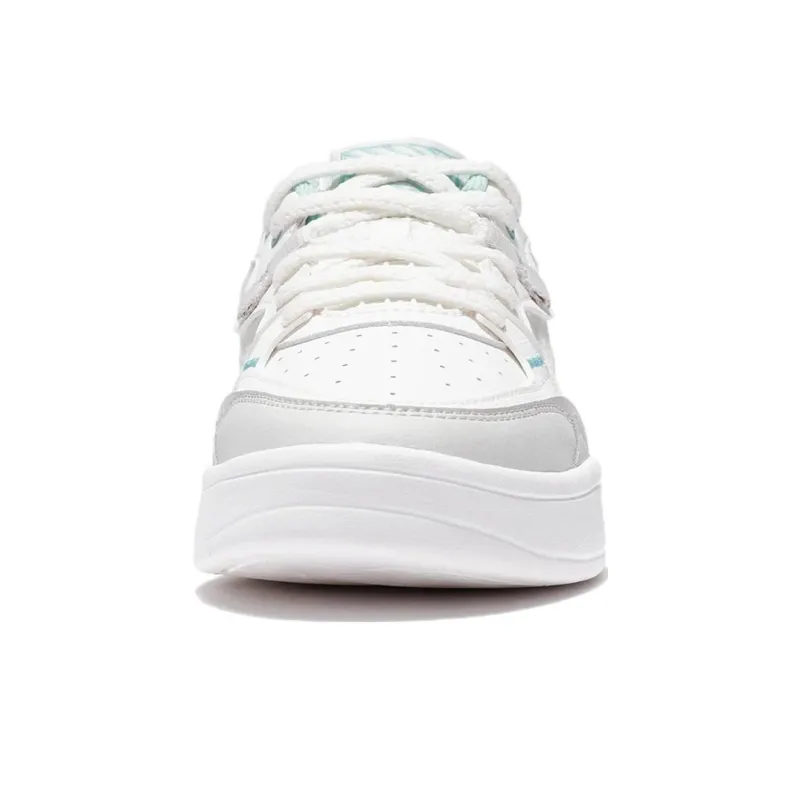 LiNing Jade Star Low Top Skateboard Shoes Women's White Gray-4