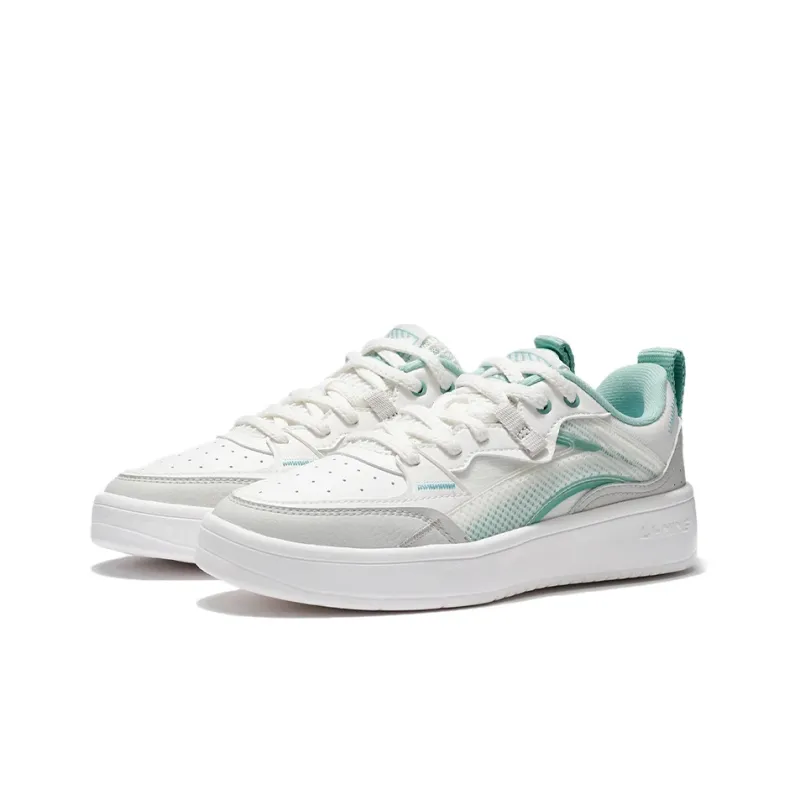 LiNing Jade Star Low Top Skateboard Shoes Women's White Gray-2