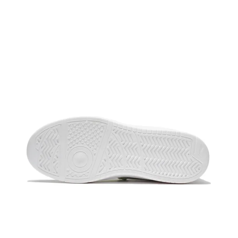 LiNing Jade Star Cushioning Wear Resistant Low Top Skateboard Shoes Women's White Green-6
