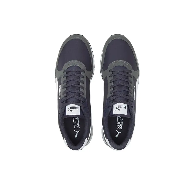 PUMA St Runner V3 Cushioning Anti-Slip And Wear-Resistant Low-Top Running Shoes Men's Black White-2