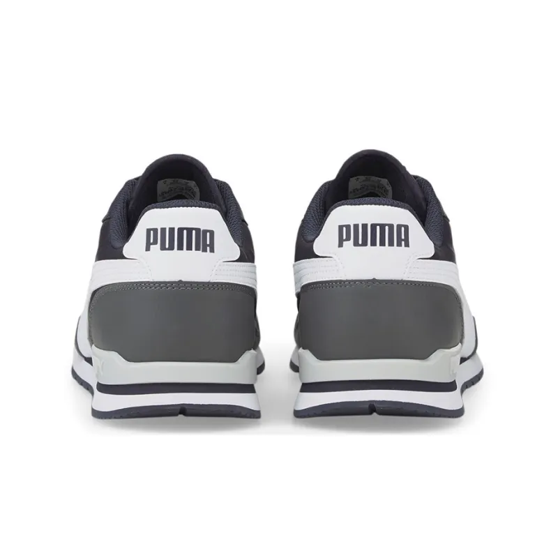 PUMA St Runner V3 Cushioning Anti-Slip And Wear-Resistant Low-Top Running Shoes Men's Black White-3