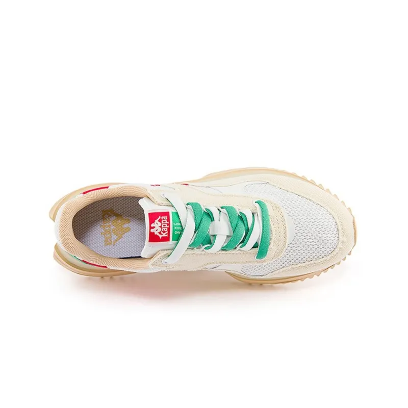 Kappa Cushioning, Slip Resistant, And Abrasion Resistant Low Top Running Shoes Unisex White-3