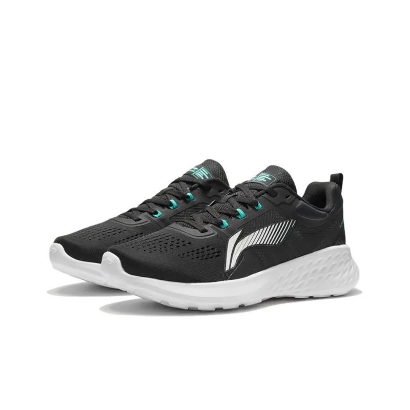 LiNing EazGo Cushioning Anti Slip Wear Resistant Breathability Low Top Running Shoes Men's Black-2
