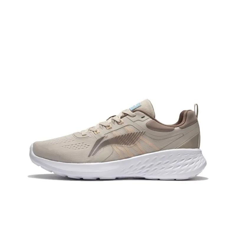 LiNing EazGo Cushioning Anti-Slip And Wear-Resistant Low-Top Running Shoes Men's Taupe-0