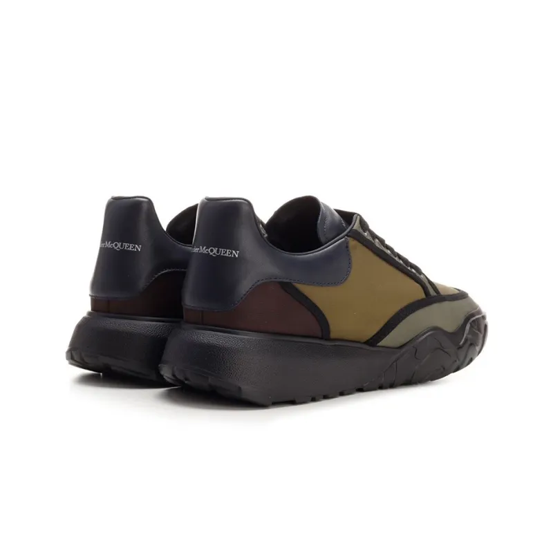 Alexander McQueen Court Trainer Cushioned Slip Resistant Abrasion Resistant Low Top Casual Shoes Men's Green-3