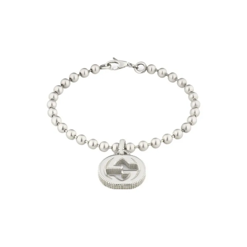 GUCCI Ladies Interlocking GG Charm Bracelet-0