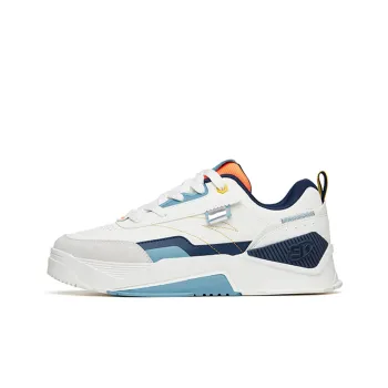 Anta Life Collection Anti Slip Wear Resistant Low Top Skateboard Shoes Men's White Blue