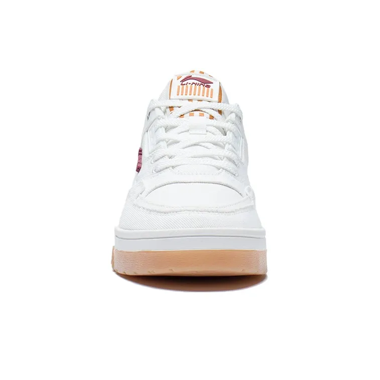 LiNing Zhi Tian Qi Tian Abrasion Resistant, Lightweight, And Breathable Low Top Skateboard Shoes Men's Ecru-2