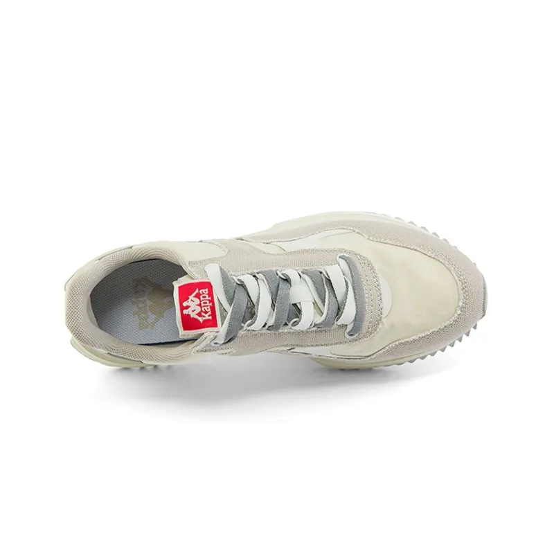 Kappa Cushioning, Abrasion Resistant, Breathable, Lightweight Low Top Casual Shoes Unisex White Gray-4