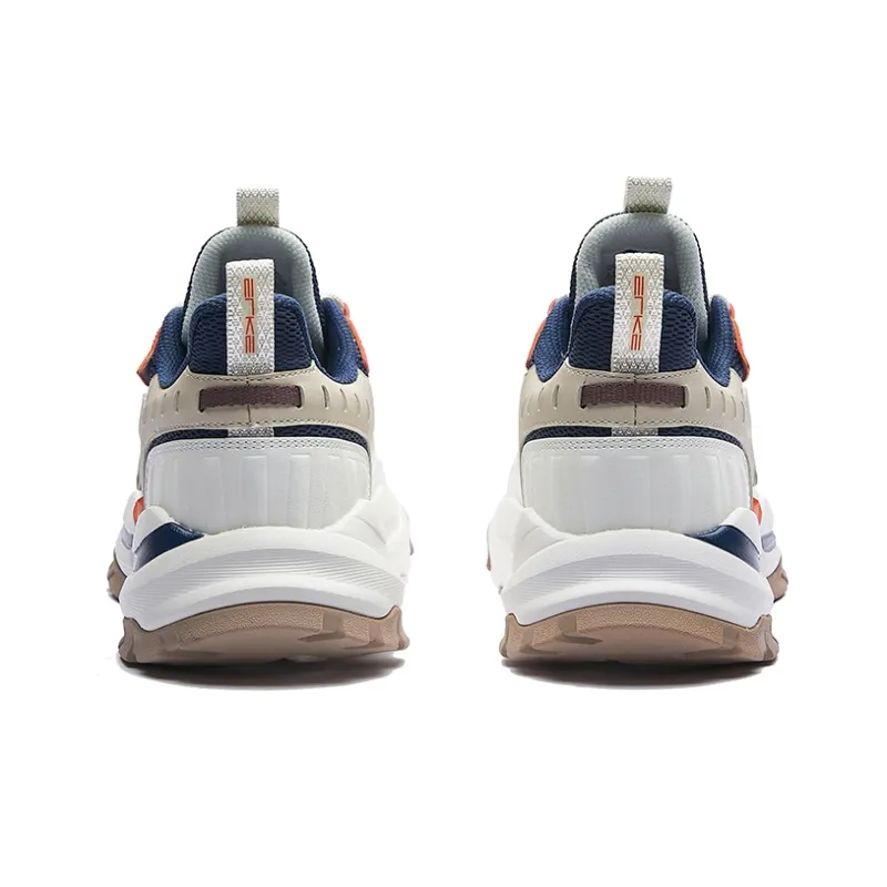 Erke Skywolf KK Cushioned Wear-Resistant Coverage Support Low-Top Running Shoes Men's White Dark Blue-3