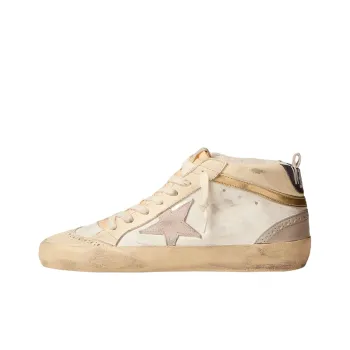 Golden Goose Mid Star Skateboard Shoes Women's Mid Top Ivory