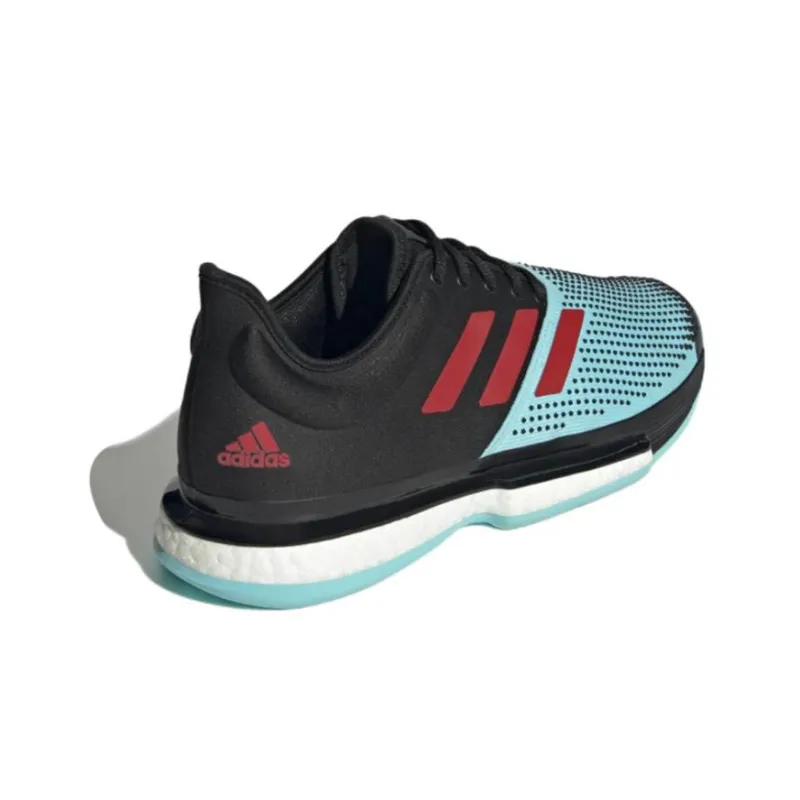 Adidas SoleCourt Black Pulse Aqua-3