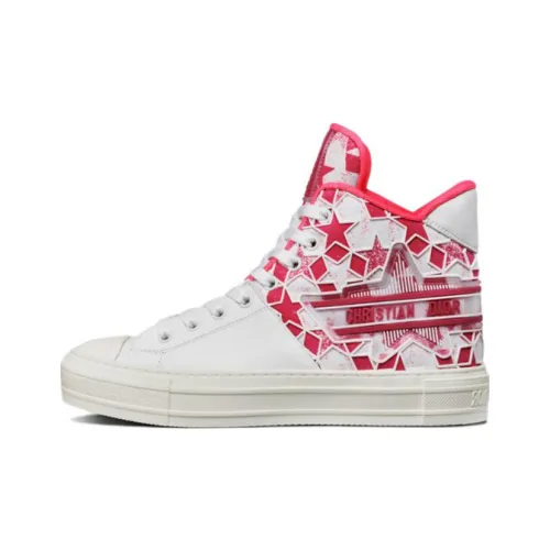 Walk'n'DIOR Skateboard Shoes Women's High-Top Pink