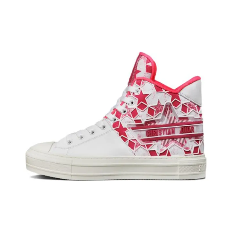 DIOR Walk'n'Dior Platform Shoes High Top Stylish Skateboarding Shoes Women's Pink-0