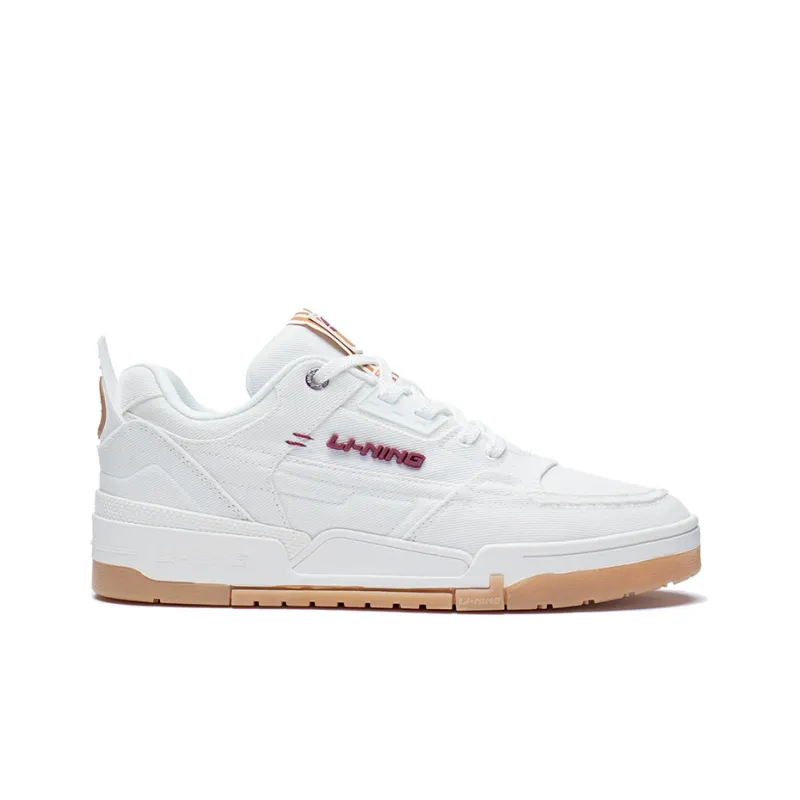 LiNing Zhi Tian Qi Tian Abrasion Resistant, Lightweight, And Breathable Low Top Skateboard Shoes Men's Ecru-1