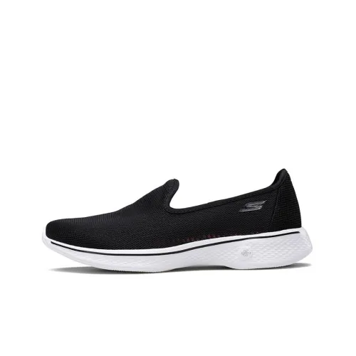 Skechers Go Walk 4 Casual Shoes Women's Low-Top Black/White