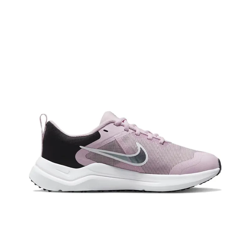 Nike Downshifter 12 Shock Absorbers Slip Resistant, Abrasion Resistant, Lightweight Low Top Running Shoes GS Black-1