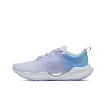 LiNing Super Light 19 Cushioning Anti Slip And Wear Resistant Low Top Running Shoes Women's Purple Blue