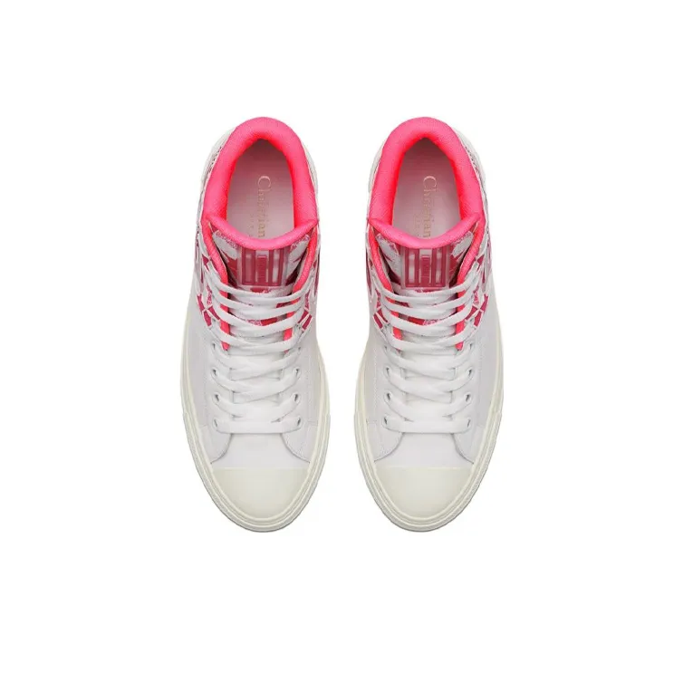 DIOR Walk'n'Dior Platform Shoes High Top Stylish Skateboarding Shoes Women's Pink-3