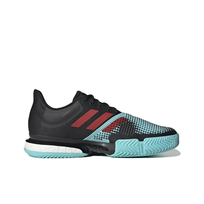 Adidas SoleCourt Black Pulse Aqua-1
