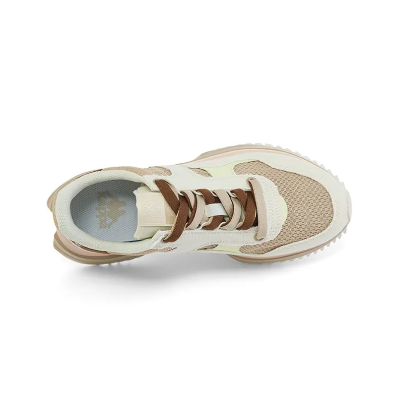 Kappa Capa Durable Breathable Lightweight Low-Top Casual Shoes Unisex White Brown-3