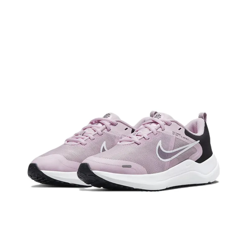 Nike Downshifter 12 Shock Absorbers Slip Resistant, Abrasion Resistant, Lightweight Low Top Running Shoes GS Black-2