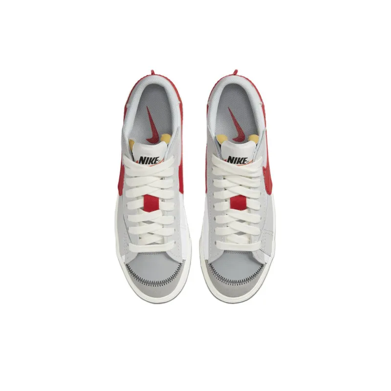 Nike Blazer Low 77 Jumbo White Photon Dust Light Smoke Grey University Red-3