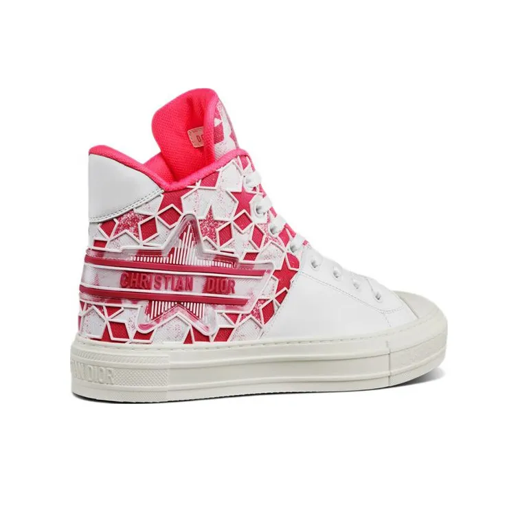 DIOR Walk'n'Dior Platform Shoes High Top Stylish Skateboarding Shoes Women's Pink-4