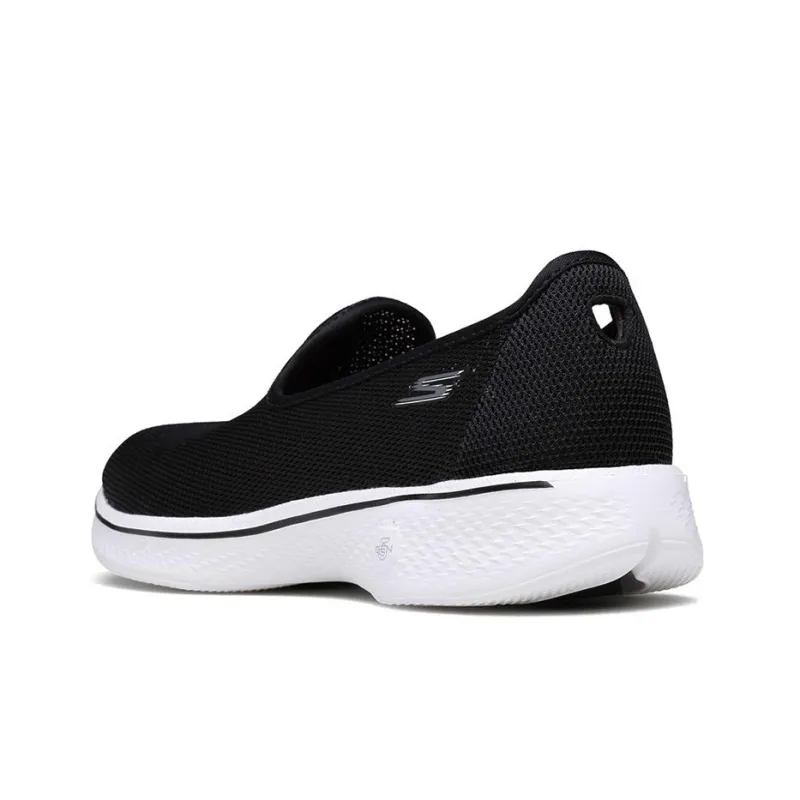 Skechers Go Walk 4 Casual Shoes Women's Low Top Black/White-3
