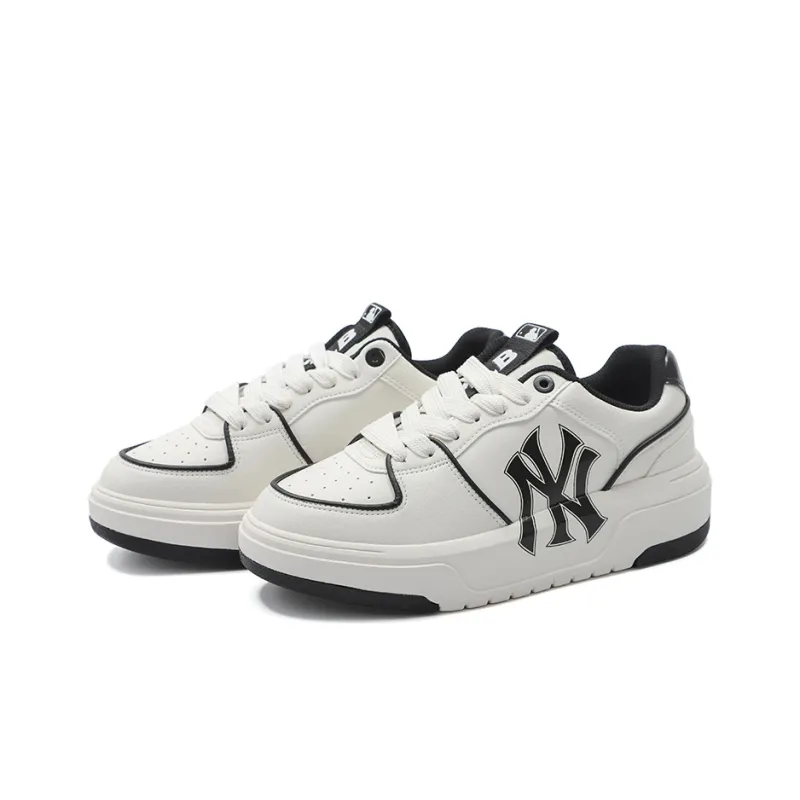 MLB Chunky Liner Alumni Shoes Abrasion Resistant Height Increasing Low Top Skateboard Shoes Unisex Black-3