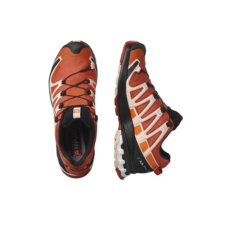 SALOMON XA Pro 3D V8 Outdoor Shoes Women's Low-Top Beige/Orange/Black-2