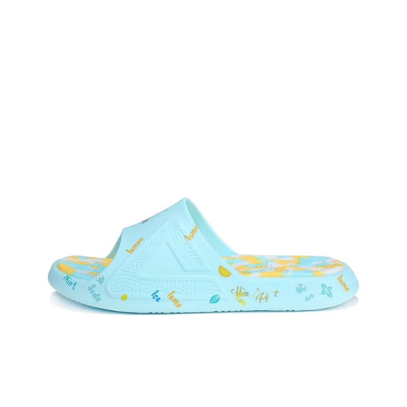 UZIS x PEAK Slide Slippers Men's Blue Yellow-0
