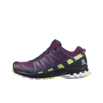 SALOMON XA Pro 3D V8 Outdoor Shoes Women's Low-Top Purple/Black/Yellow