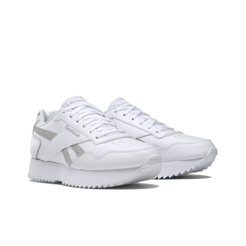 Reebok Royal Glide Ripple Double Wear-Resistant Low-Top Running Shoes Women's White Gray-2