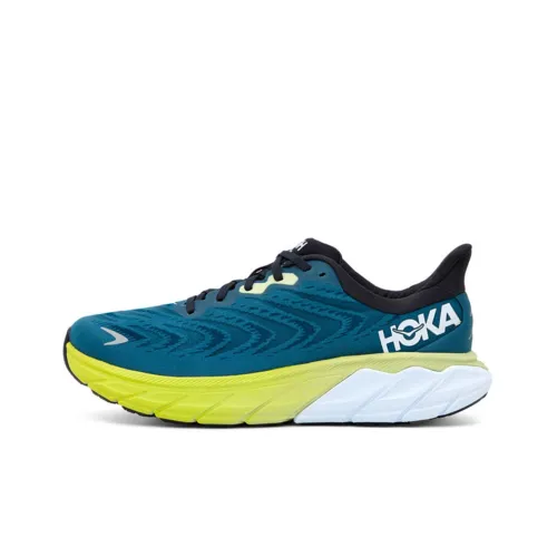 HOKA ONE ONE Arahi 6 Running Shoes Men Low-Top Blue/Green