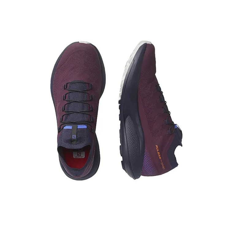 SALOMON Pulsar Trail Cushioning Abrasion Resistant Breathable Low Top Running Shoes Women's Grape Purple-3
