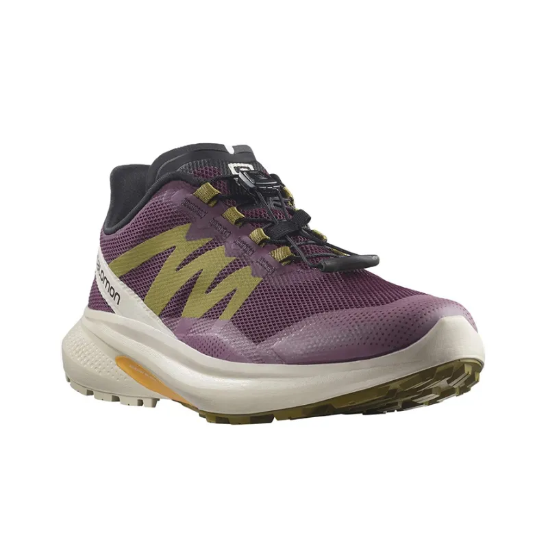 SALOMON Running Shoes Women's Low Top Purple/Yellow-2