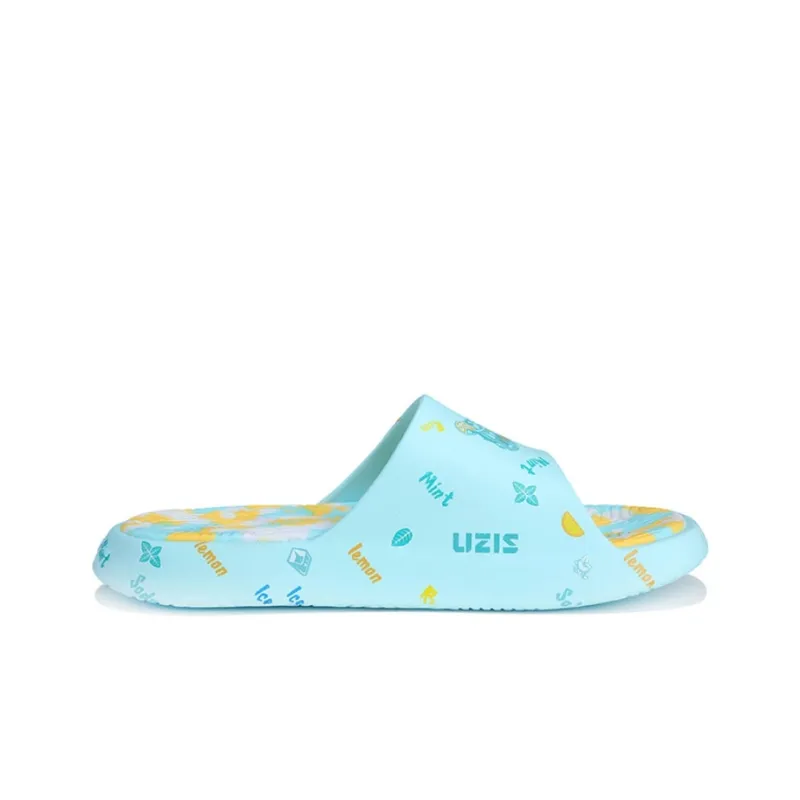 UZIS x PEAK Slide Slippers Men's Blue Yellow-1