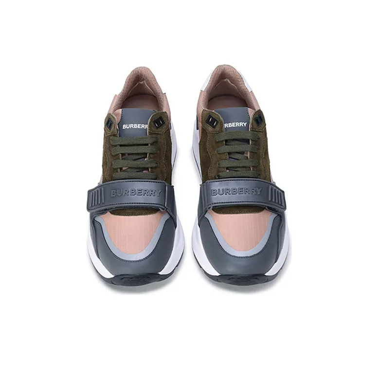 Burberry Ramsey Check & Leather Flint Grey Soft Fawn-3